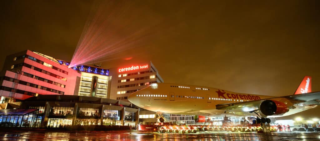 Foto's & video's: Corendon wereldnieuws met Boeing 747 in hoteltuin