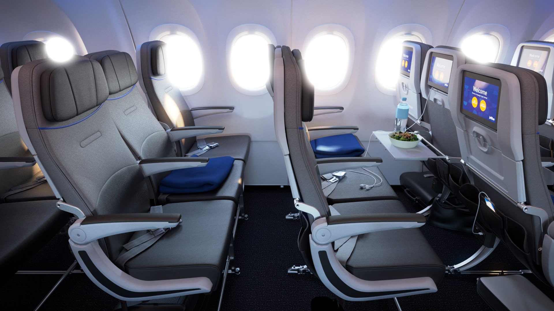 JetBlue Core: economy class met extra’s - Travelpro