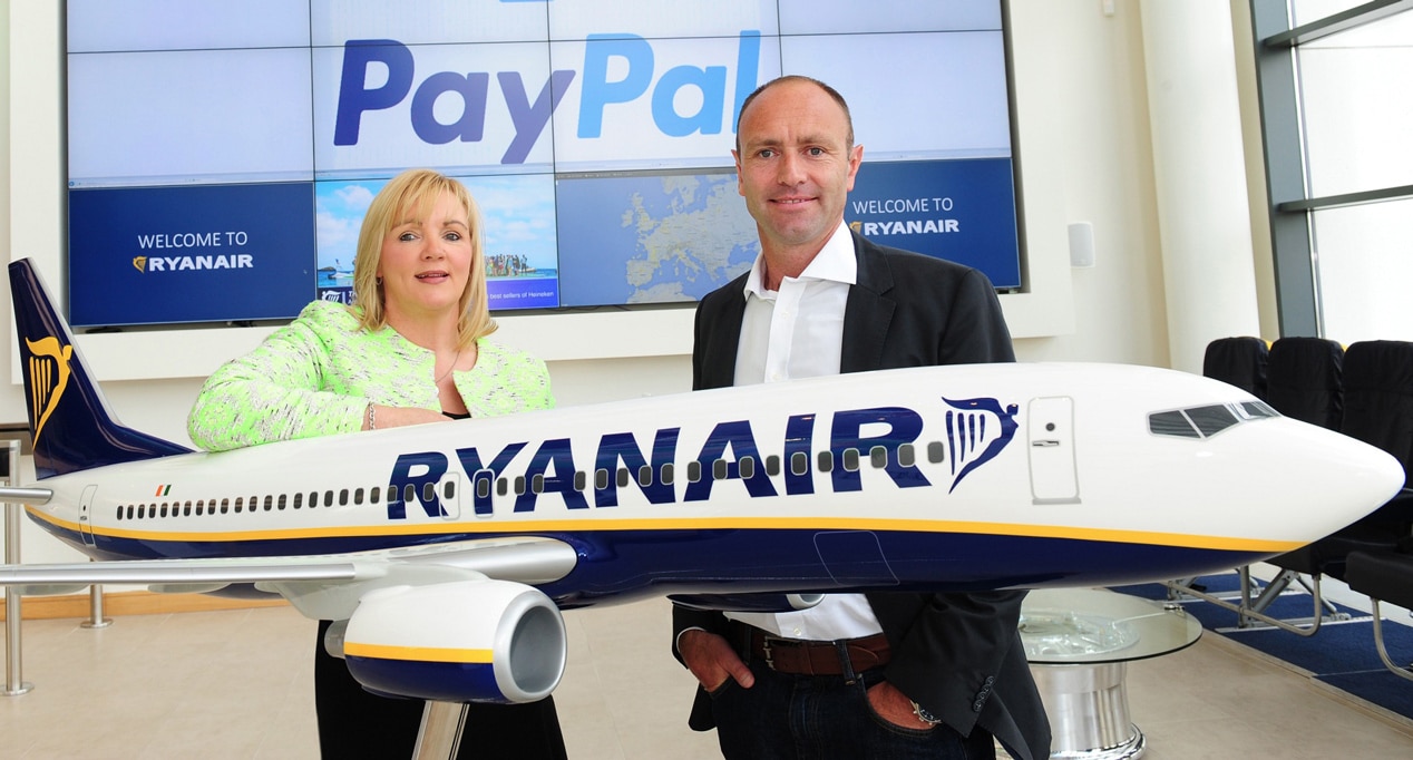 Ryanair: uitbreiding betalingsmogelijkheid met PayPal