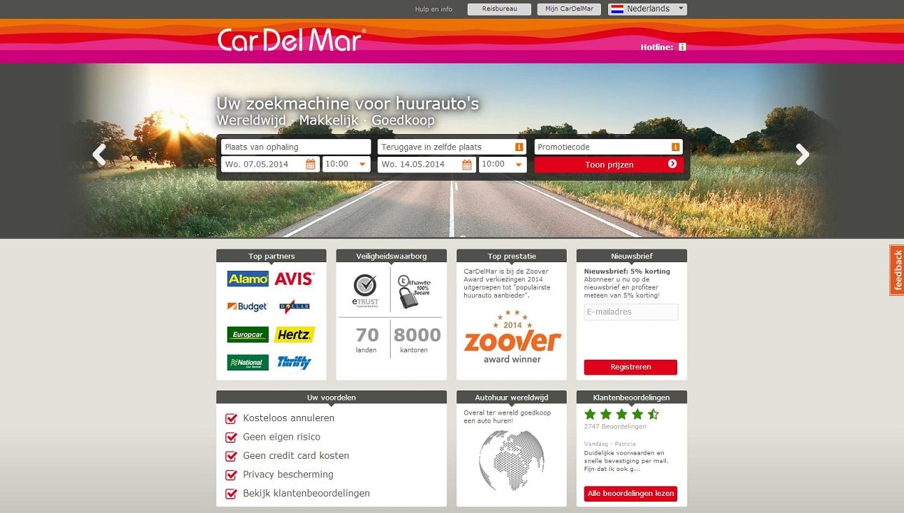 site CarDelMar heeft nieuwe look Travelpro