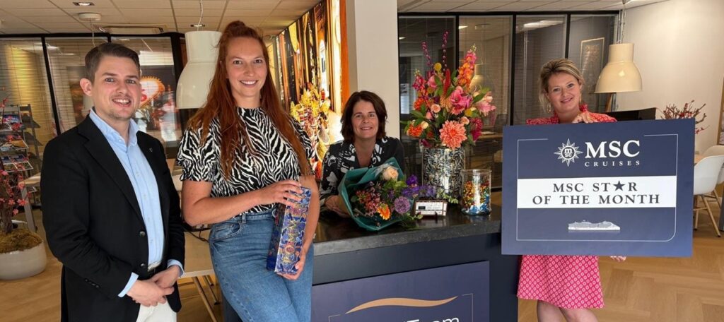 TravelTeam schittert als ‘MSC Star of the Month’ april 2025