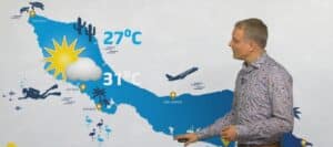 Weerman Jordi Bloem, bekend van vele Nederlandse radiozenders en enkele regionale televisiezenders, zoals Omroep Gelderland en Omroep Brabant.