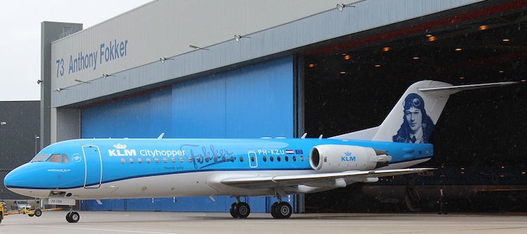 Fokker 70 (PH-KZU) van KLM Cityhopper