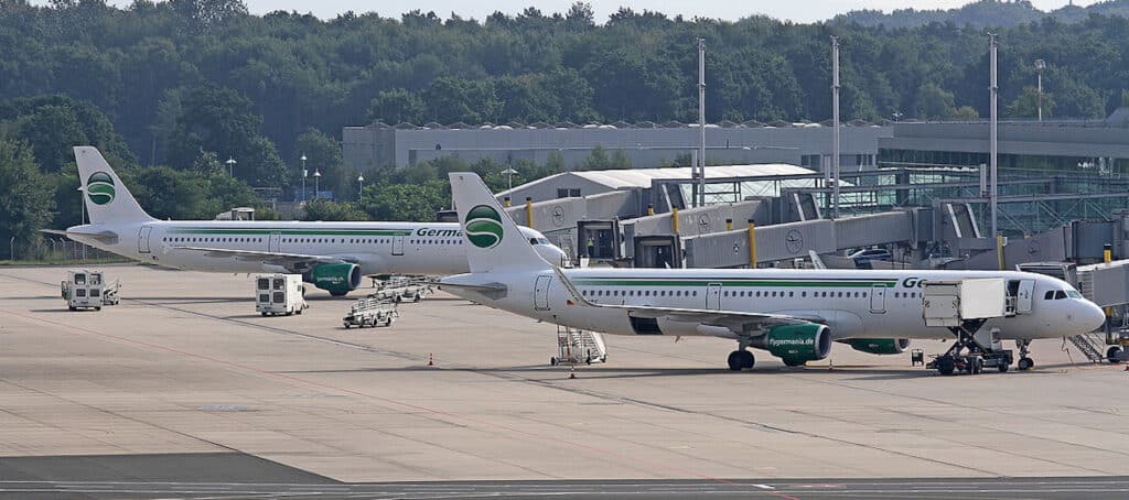 Verbazing bij luchthaven Münster-Osnabrück over faillissement Germania