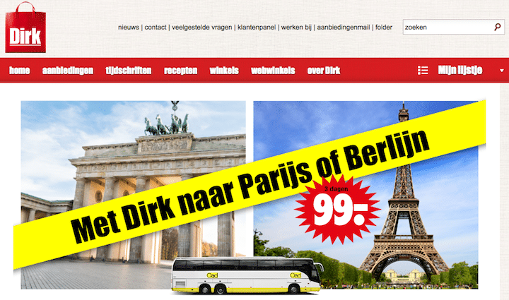 aanbieding stedentrip oktober
