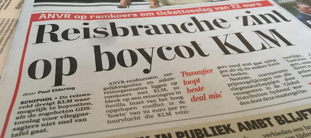 Geen KLM-boycot, liefde moet wel van twee kanten komen